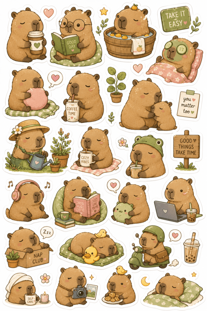kawaii stickers sheets free printable