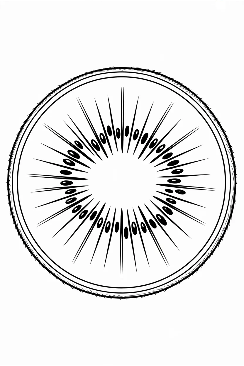 Kiwi Design 4 - Kiwi Coloring Pages Free Printable - Creative Fruit All