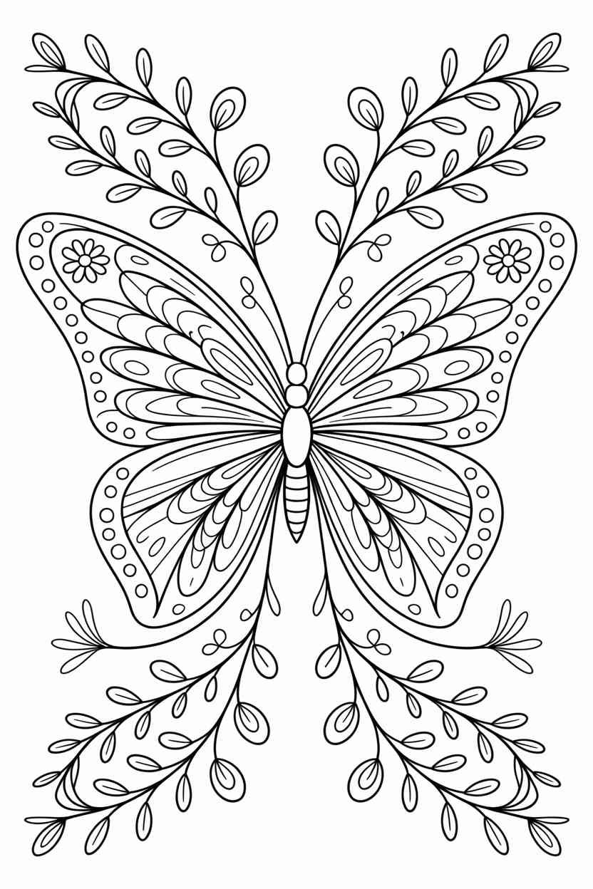 Mandala butterfly calm - Mandala Butterfly Coloring Pages: A Calm, Creative Activity Kids Will Love (2)