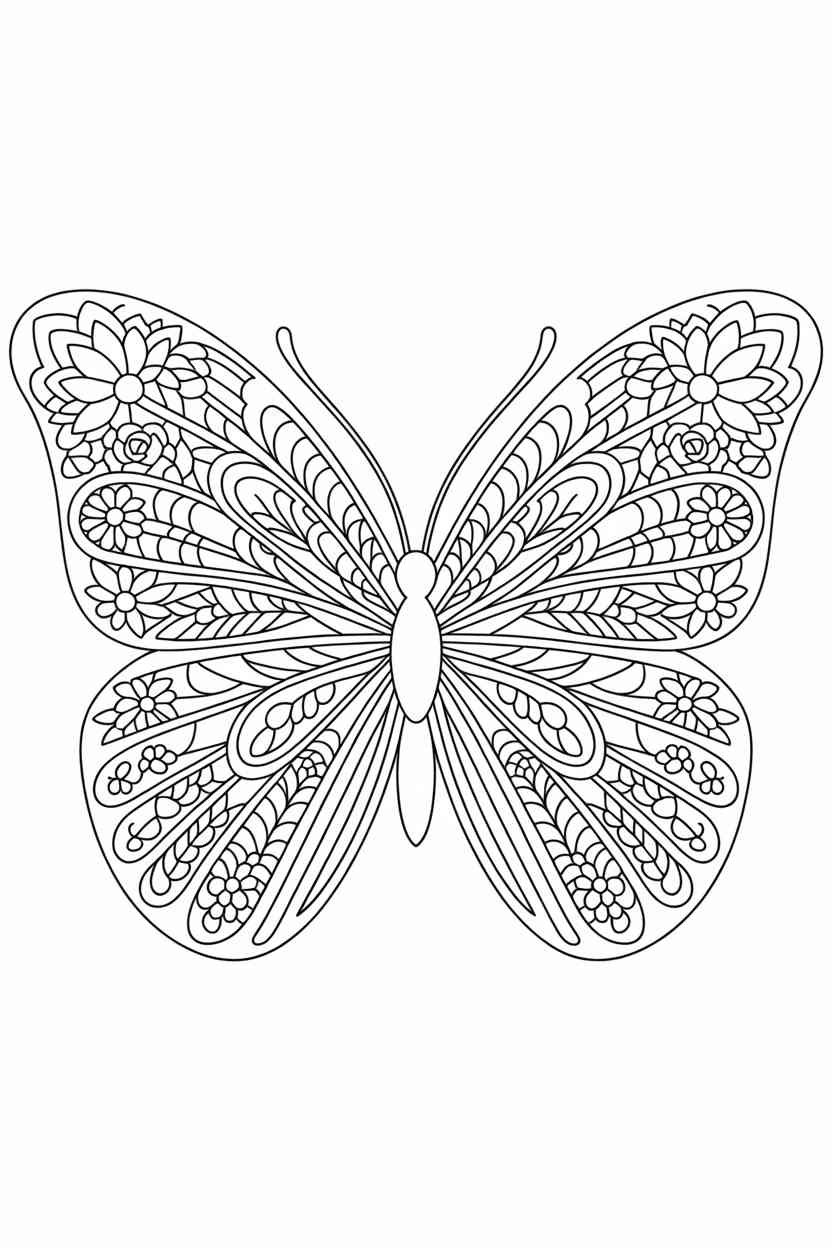 Mandala butterfly calm - Mandala Butterfly Coloring Pages: A Calm, Creative Activity Kids Will Love (4)