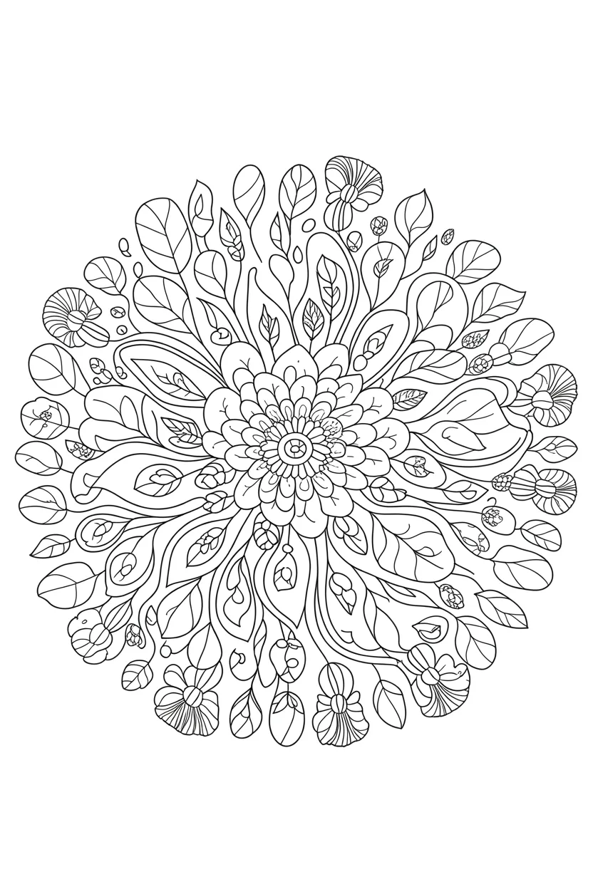 Mandala floral Design 2 - Mandala Floral Coloring Pages Free Printable - Beautiful