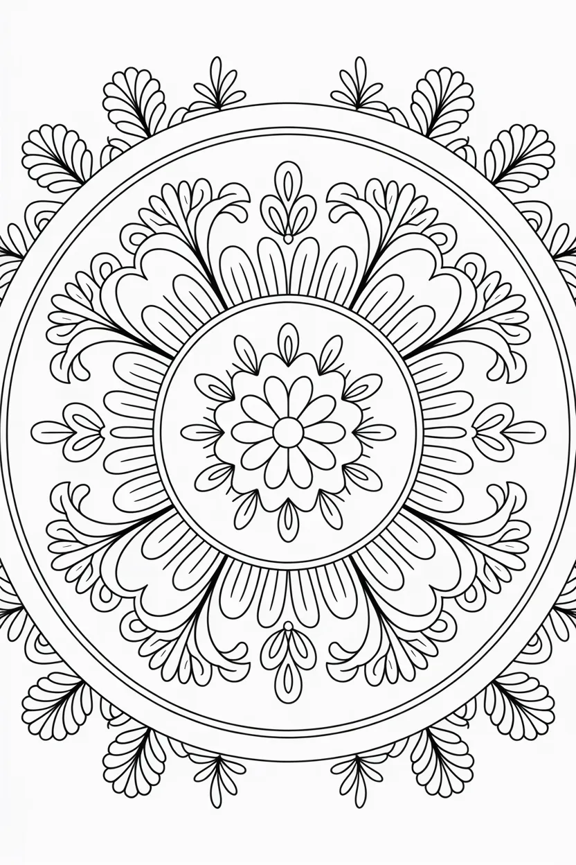 Mandala floral Design 3 - Mandala Floral Coloring Pages Free Printable - Beautiful