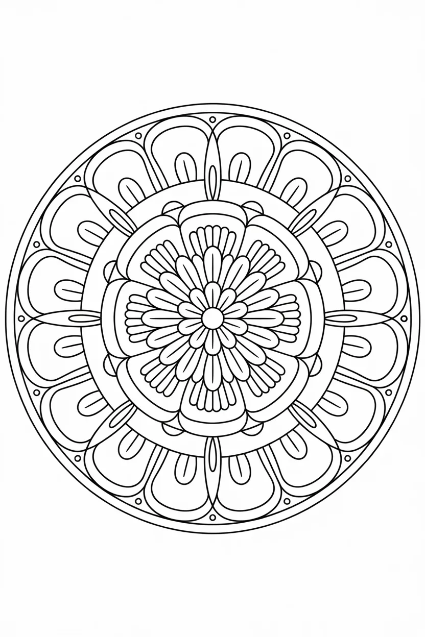 Mandala floral Design 4 - Mandala Floral Coloring Pages Free Printable - Beautiful