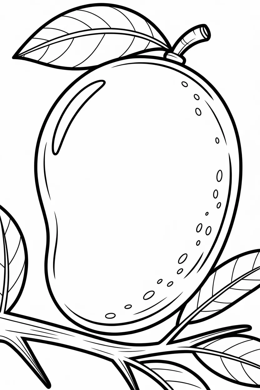 Mango slice pattern - Mango Coloring Pages Free Printable for Kids