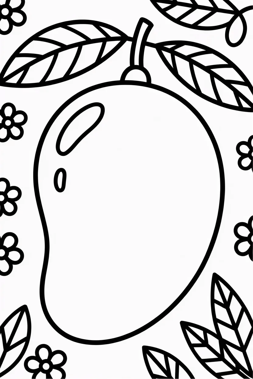 Mango smoothie - Mango Coloring Pages Free Printable for Kids