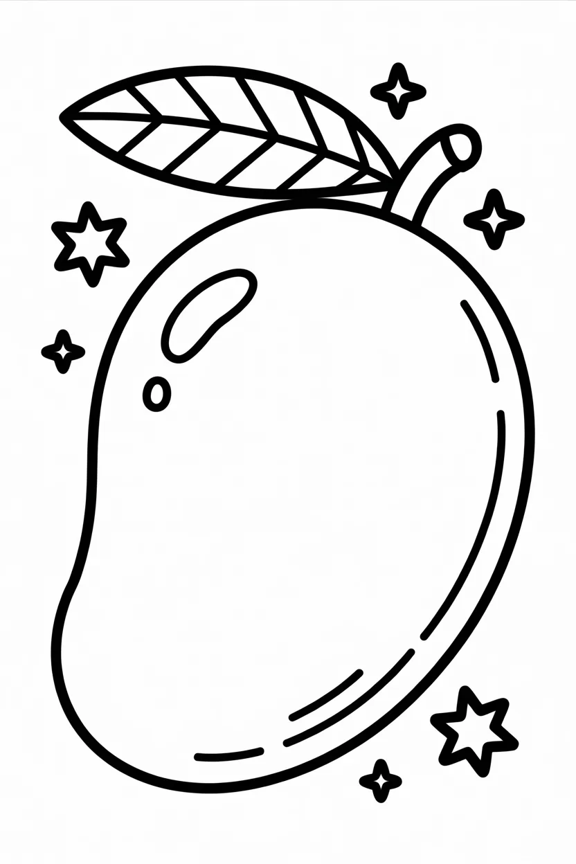 Mango tree branch - Mango Coloring Pages Free Printable for Kids