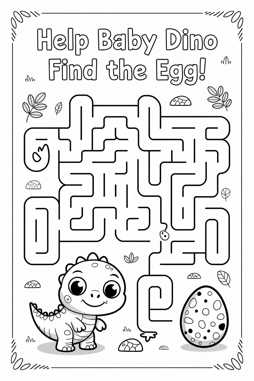 Maze puzzle activity worksheet Design 1 - Maze Puzzle Activity Worksheet Free Printable for Kids Fun
