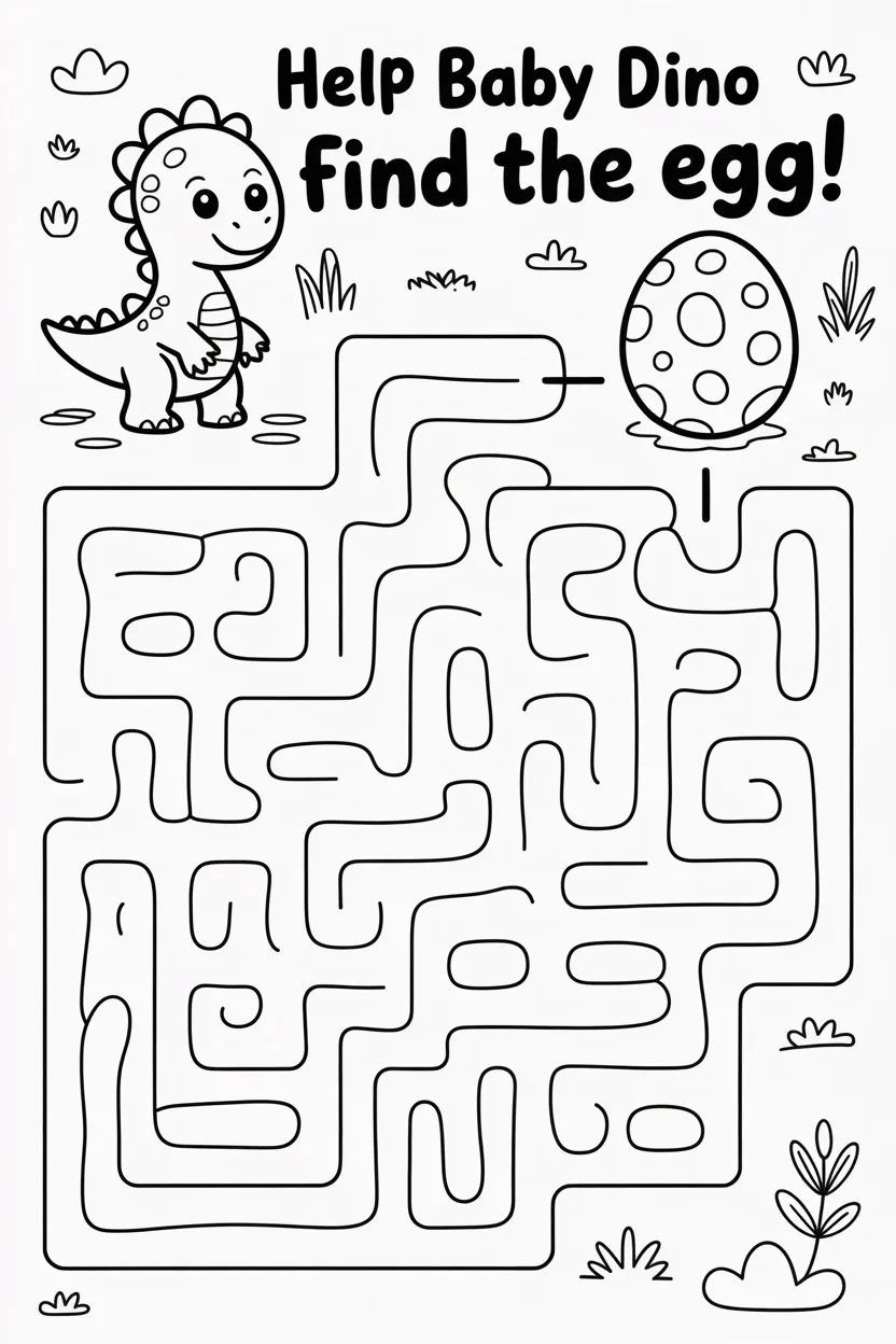 Maze puzzle activity worksheet Design 4 - Maze Puzzle Activity Worksheet Free Printable for Kids Fun