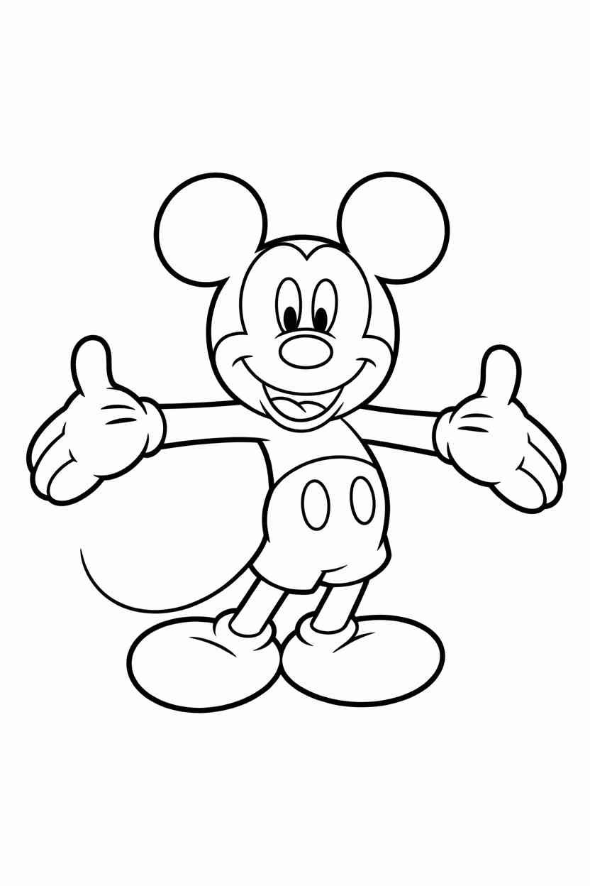 Mickey mouse - Mickey Mouse Coloring Pages Free Printable – Fun, Learning & Screen-Free Joy for Kids (2)