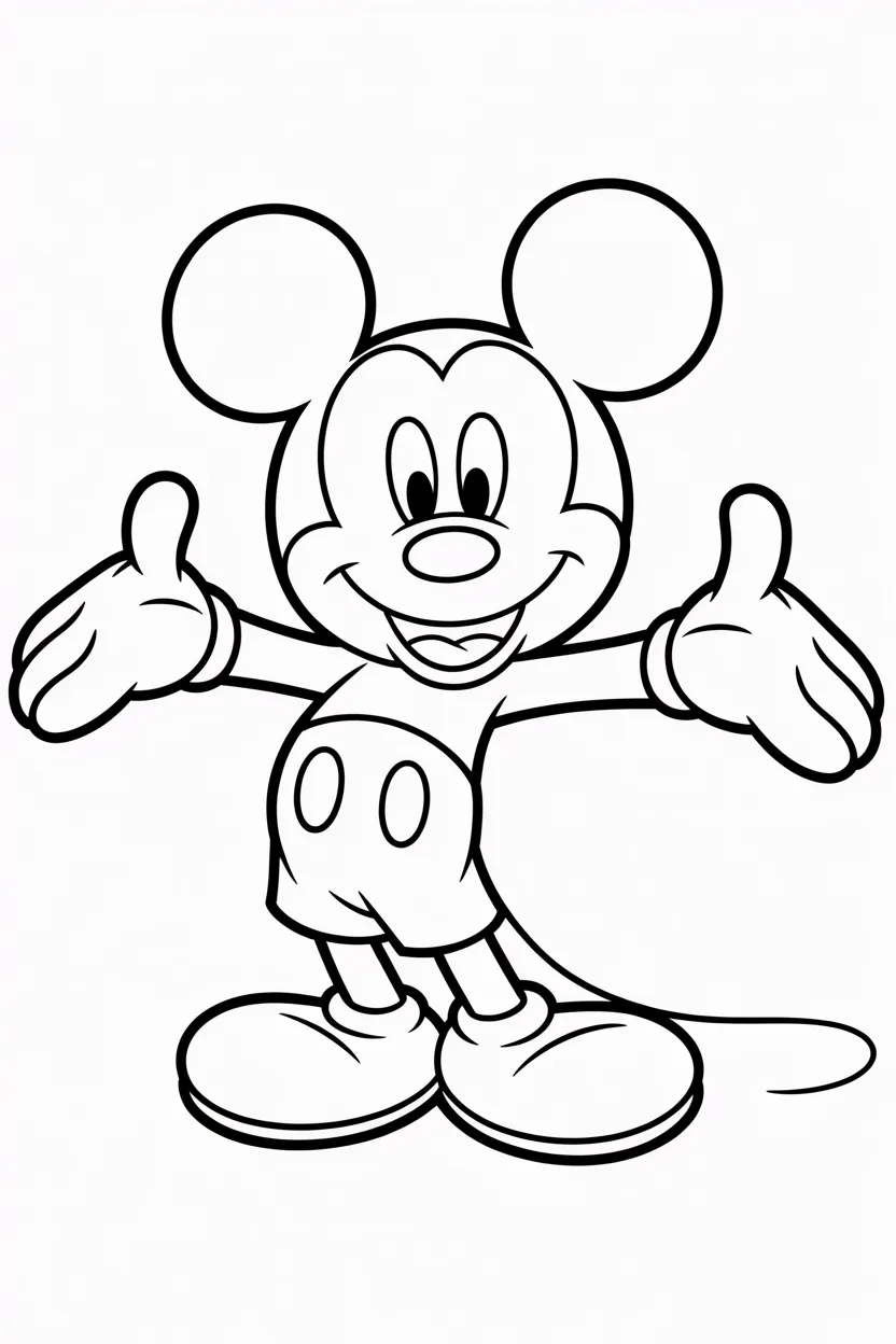 Mickey mouse Design 2 - Mickey Mouse Coloring Pages Free Printable - Fun & Easy