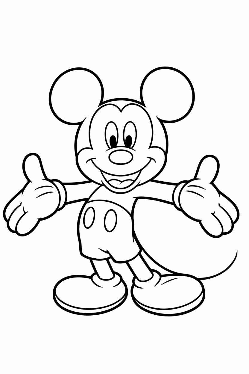 Mickey mouse - Mickey Mouse Coloring Pages Free Printable – Fun, Learning & Screen-Free Joy for Kids (3)