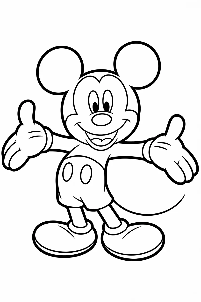 Mickey mouse Design 4 - Mickey Mouse Coloring Pages Free Printable - Fun & Easy