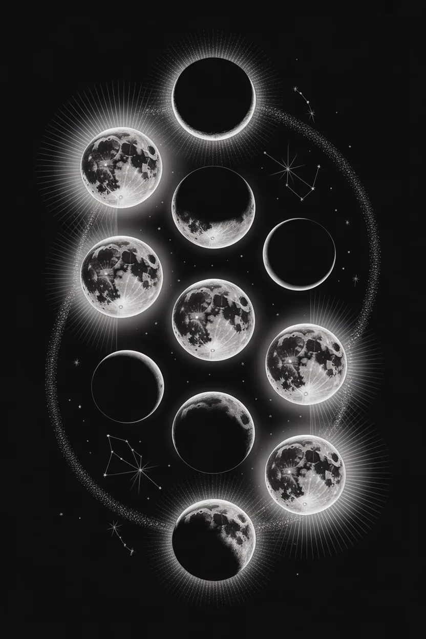 Moon phases download Design 1 - Moon Phases Wallpaper for Mobile - Wallpapers