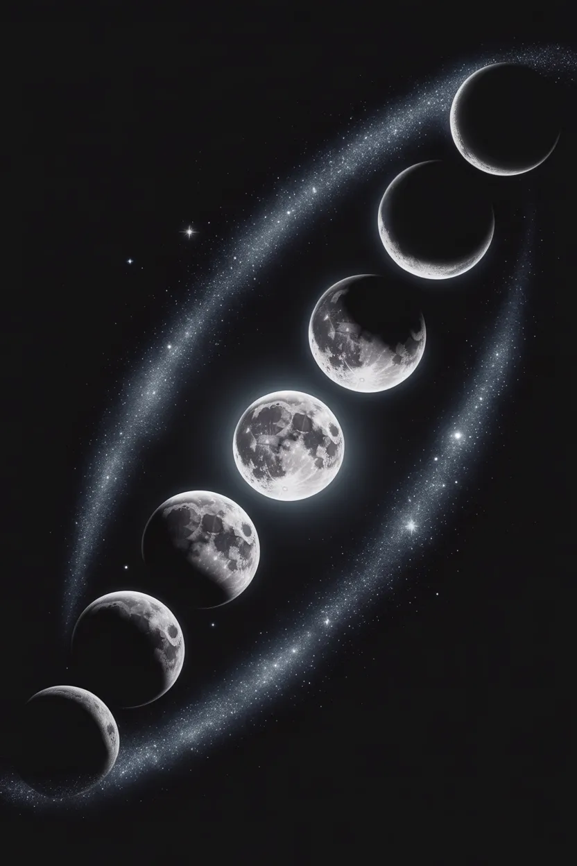 Moon phases download Design 2 - Moon Phases Wallpaper for Mobile - Wallpapers