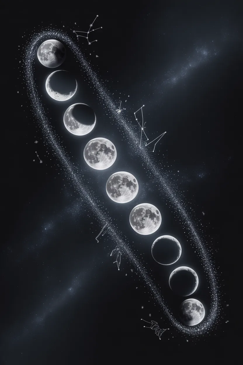Moon phases download Design 3 - Moon Phases Wallpaper for Mobile - Wallpapers