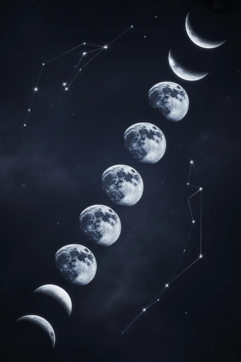 Moon phases download Design 4 - Moon Phases Wallpaper for Mobile - Wallpapers