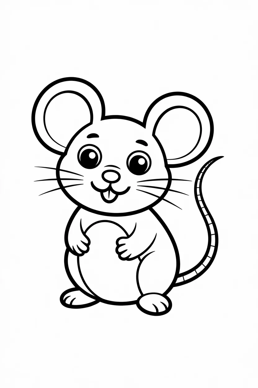Mouse Design 2 - Mouse Coloring Pages Free Printable - Adorable