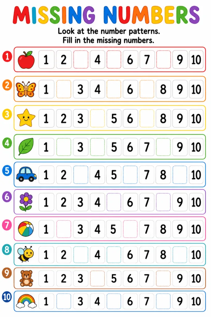 Number activities Design 4 - Fun Number Activities for Preschoolers Free Printable