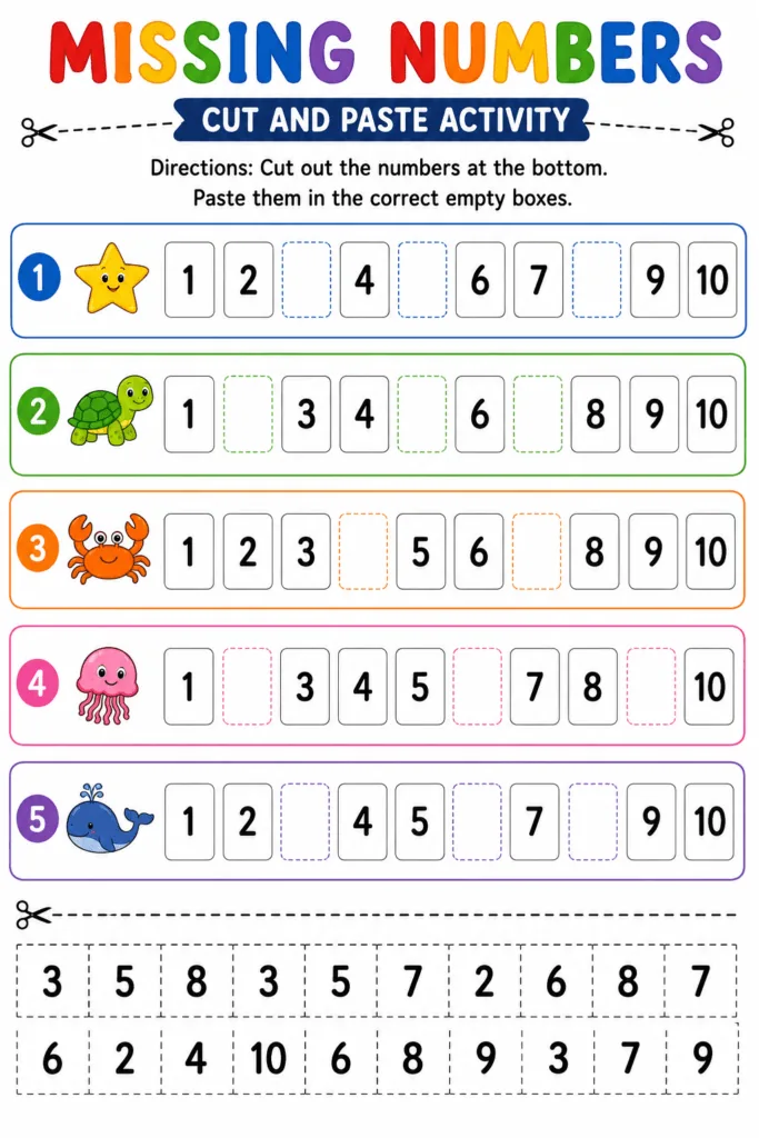 Number activities Design 9 - Fun Number Activities for Preschoolers Free Printable