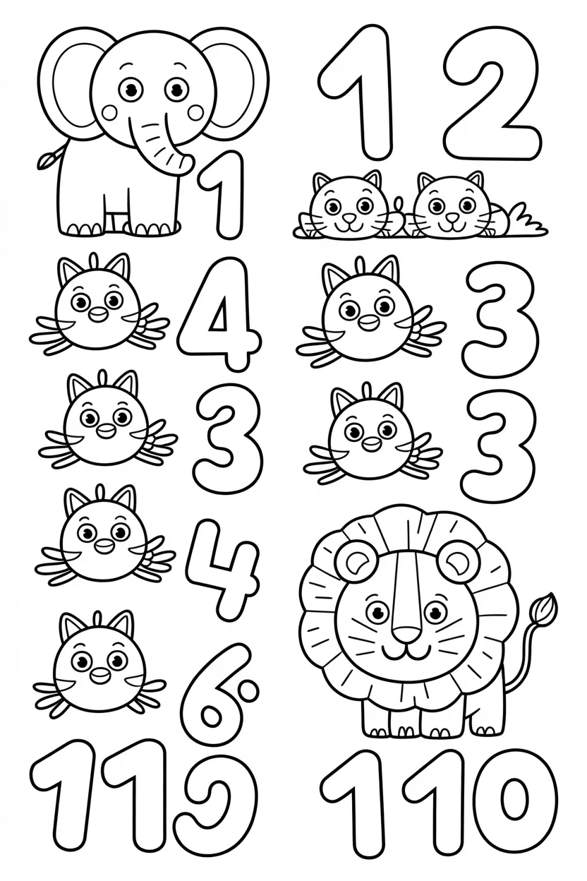 Numbers kids Design 1 - Numbers coloring pages for kids free printable - Learning (2)