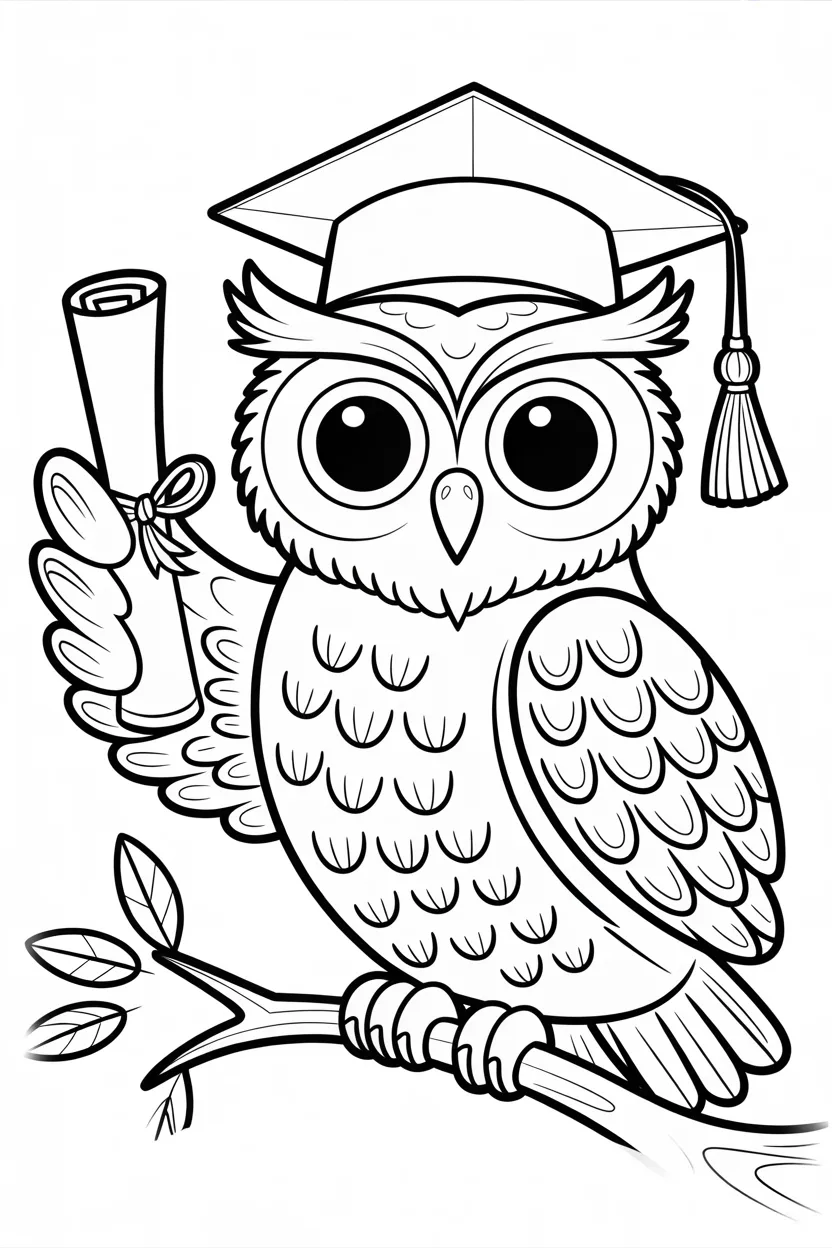 Owl Design 1 - Owl Coloring Pages Free Printable for Kids & Adults - Crea