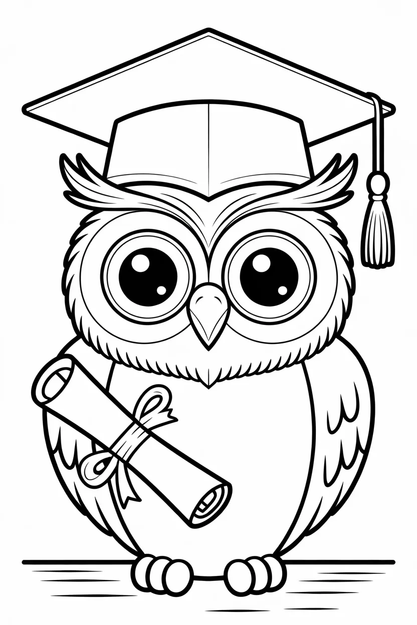 Owl Design 2 - Owl Coloring Pages Free Printable for Kids & Adults - Crea