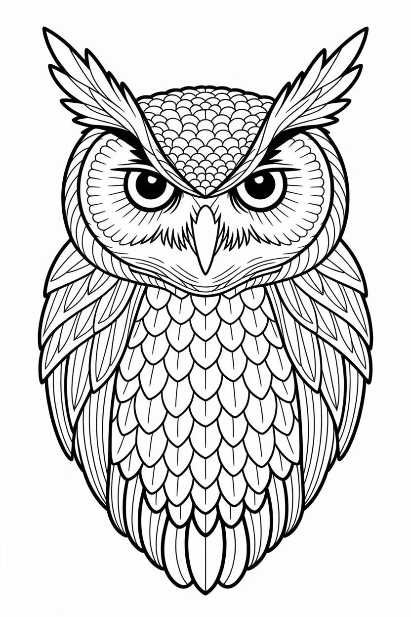 Owl mandala Design 4 - Owl Mandala Coloring Pages Free Printable - Relaxing