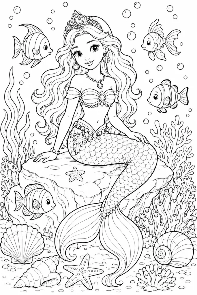Princess Design 2 - Princess Coloring Pages Free Printable