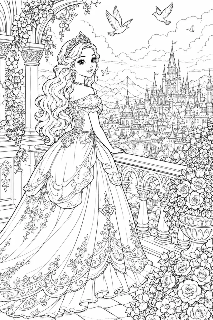 Princess - Princess Coloring Pages Free Printable