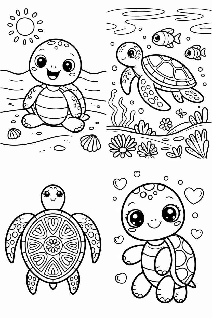 Turtle fun - Printable Turtle Coloring Pages (Free & Fun for Kids!) (3)