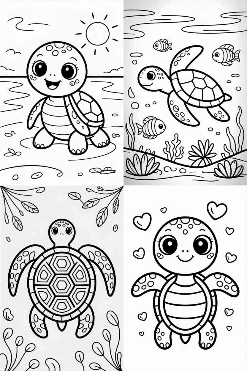 Turtle fun - Printable Turtle Coloring Pages (Free & Fun for Kids!) (4)