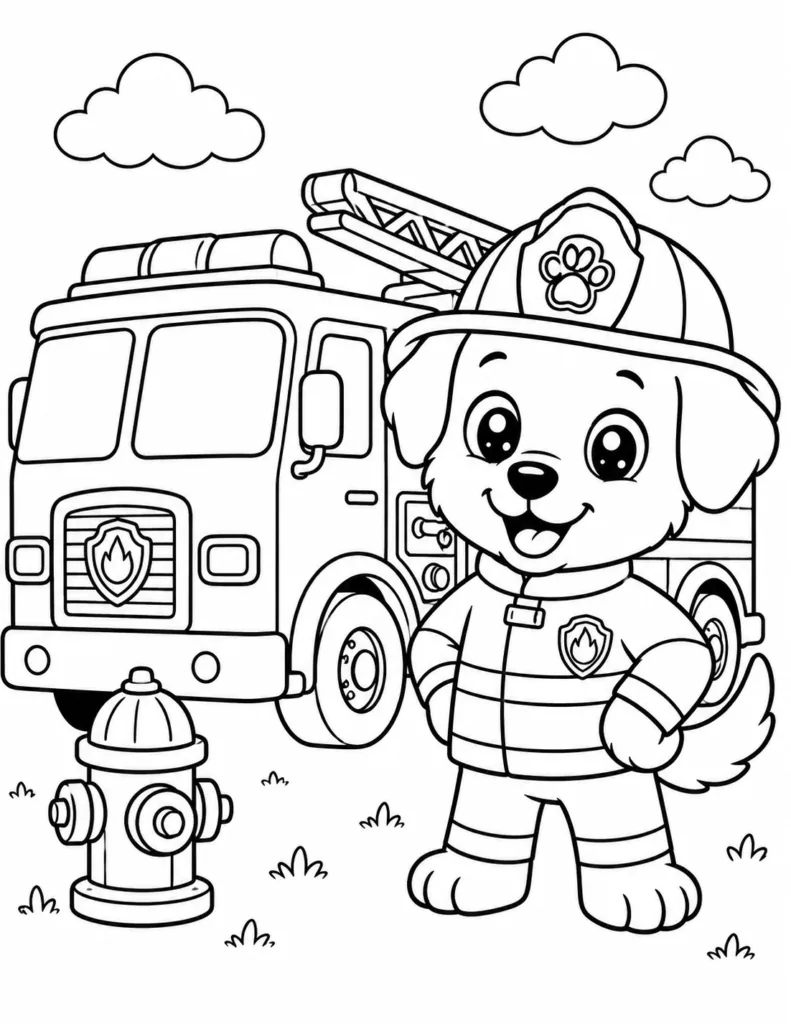 Puppy Design 15 - Cute Puppy Coloring Pages Free Printable for Kids