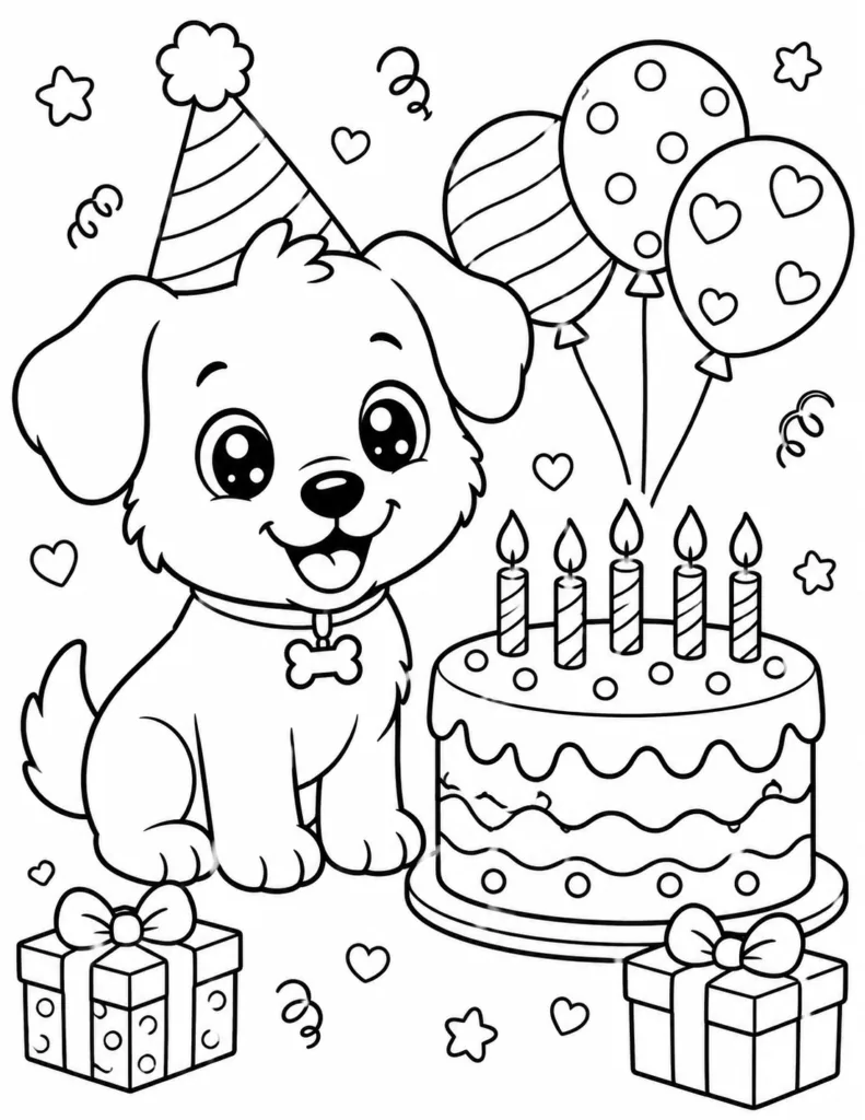 Puppy Design 16 - Cute Puppy Coloring Pages Free Printable for Kids