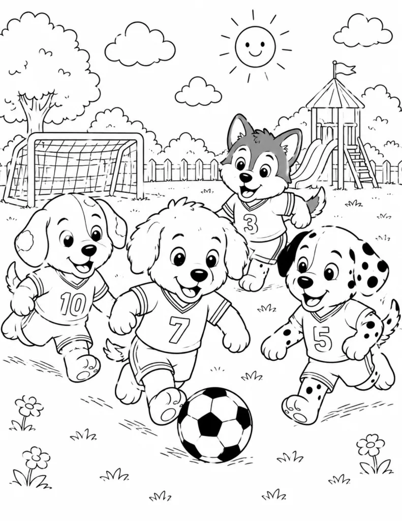 Puppy Design 4 - Cute Puppy Coloring Pages Free Printable for Kids (2)
