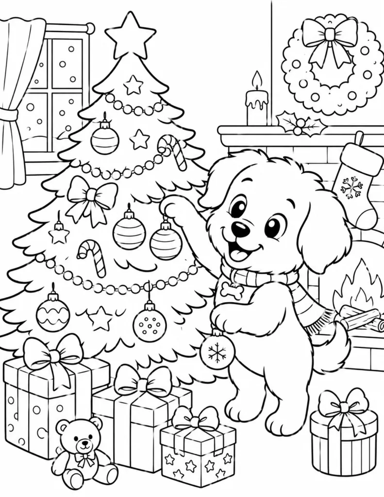 Puppy Design 8 - Cute Puppy Coloring Pages Free Printable for Kids