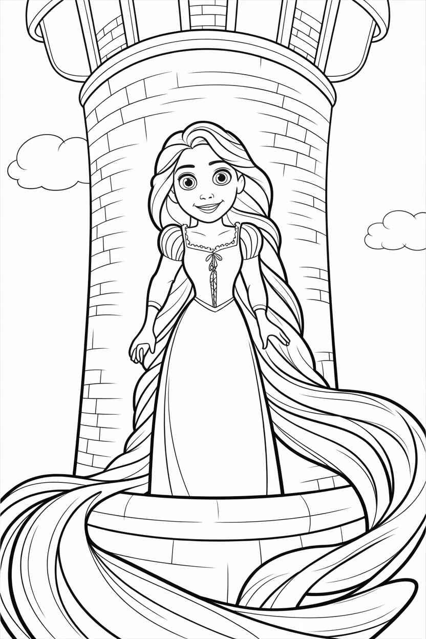 Rapunzel magical fun - Rapunzel Coloring Pages: Magical Fun for Kids Who Love Fairy Tales