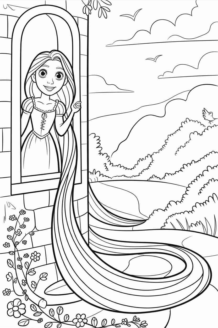 Rapunzel magical fun - Rapunzel Coloring Pages: Magical Fun for Kids Who Love Fairy Tales (3)