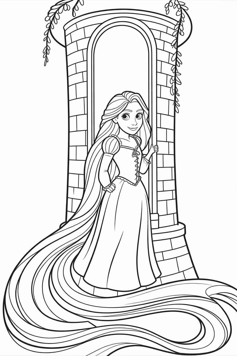 Rapunzel magical fun - Rapunzel Coloring Pages: Magical Fun for Kids Who Love Fairy Tales (4)
