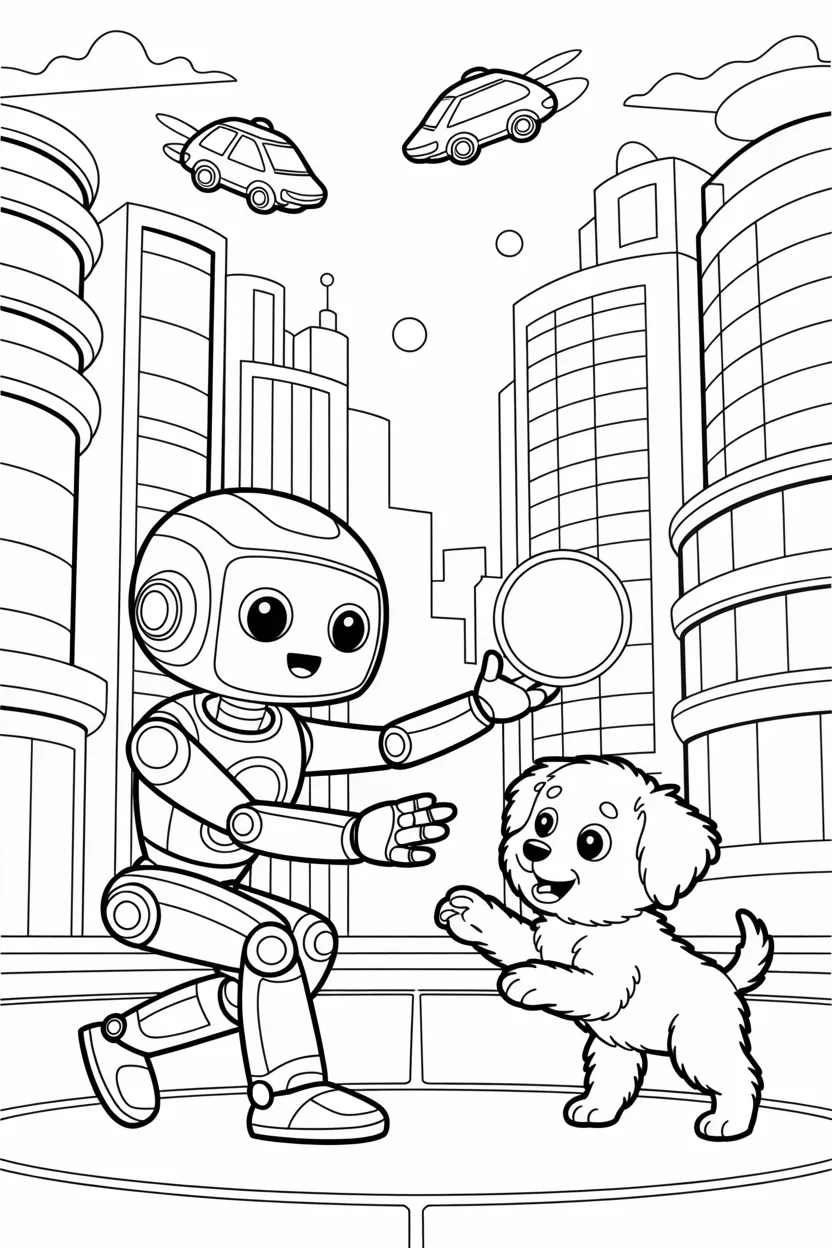 Robot Design 1 - Robot Coloring Pages Free Printable (2)