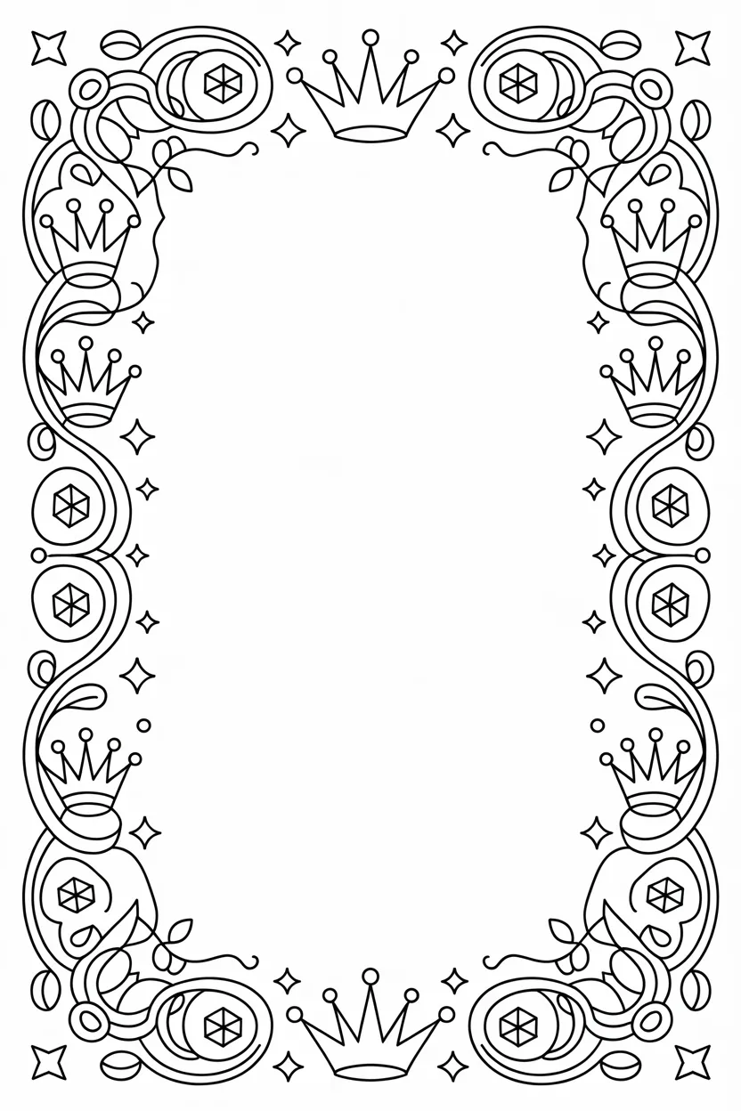 Royal frame Design 1 - Royal Frame Coloring Pages Free Printable for Kids - Elega (2)
