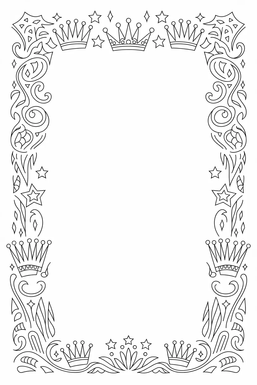Royal frame Design 1 - Royal Frame Coloring Pages Free Printable for Kids - Elega (3)