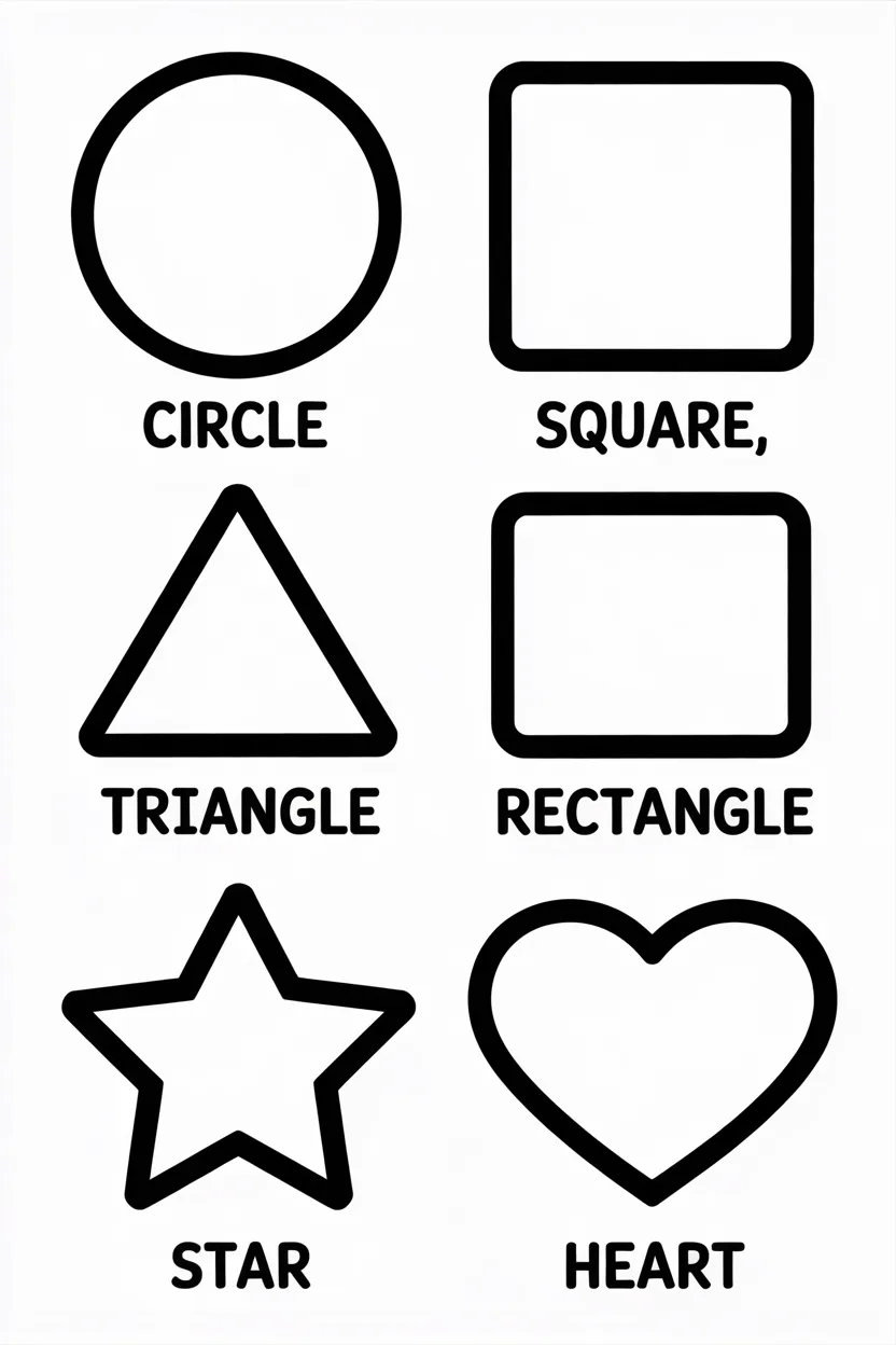 Shapes Design 1 - Shapes Coloring Pages Free Printable for Kids - Learning