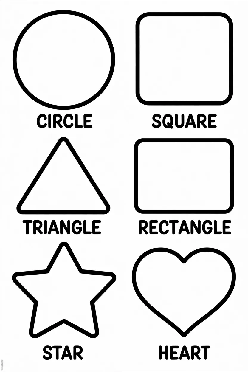 Shapes Design 2 - Shapes Coloring Pages Free Printable for Kids - Learning