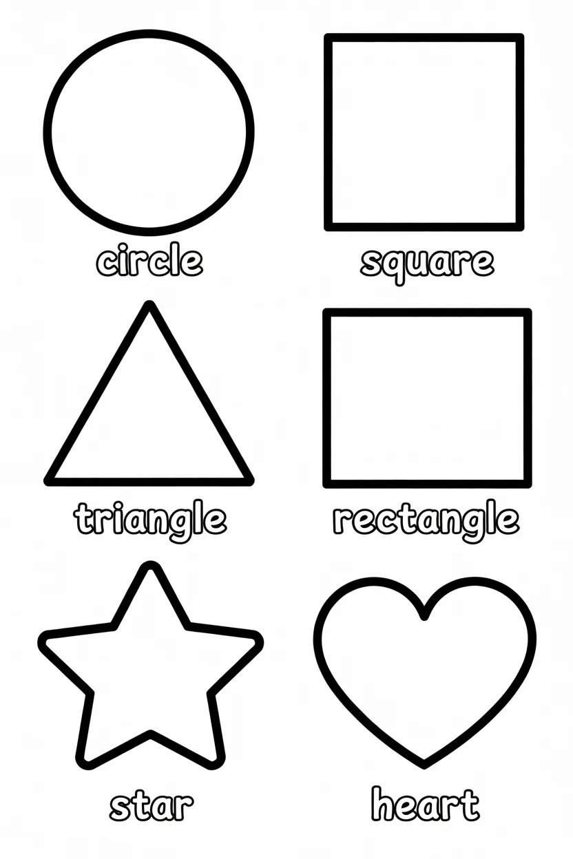 Shapes Design 3 - Shapes Coloring Pages Free Printable for Kids - Learning