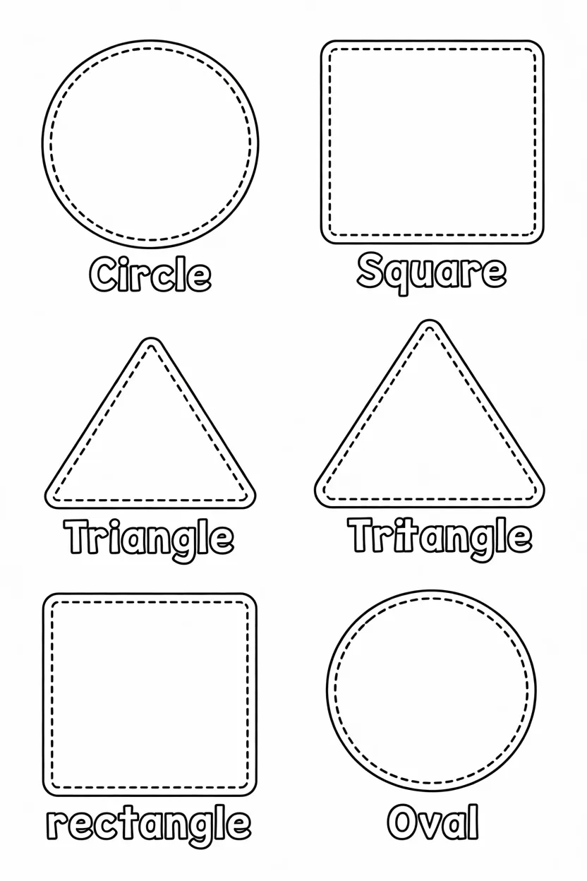 Shapes Design 5 - Shapes Coloring Pages Free Printable for Kids - Learning