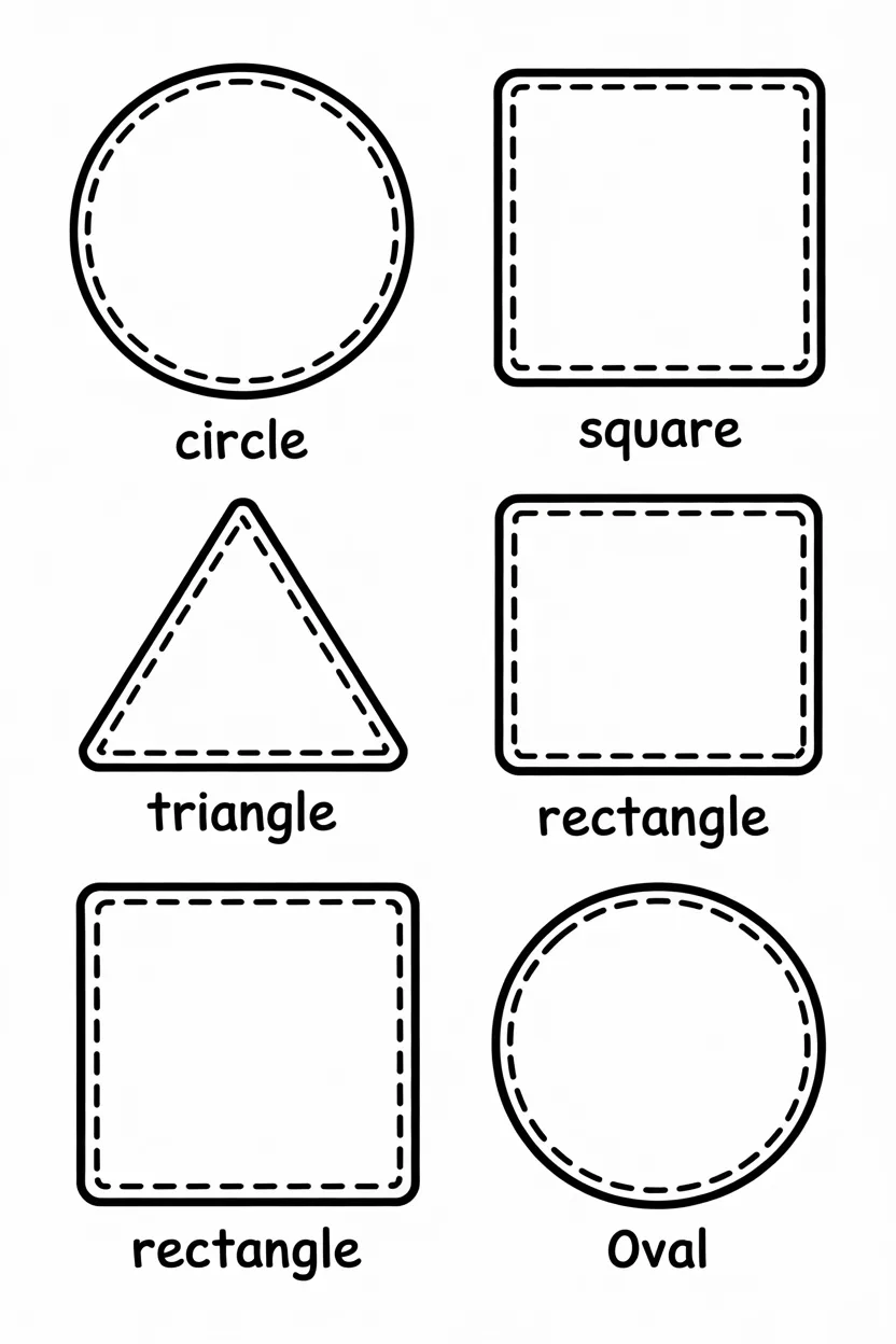 Shapes Design 6 - Shapes Coloring Pages Free Printable for Kids - Learning