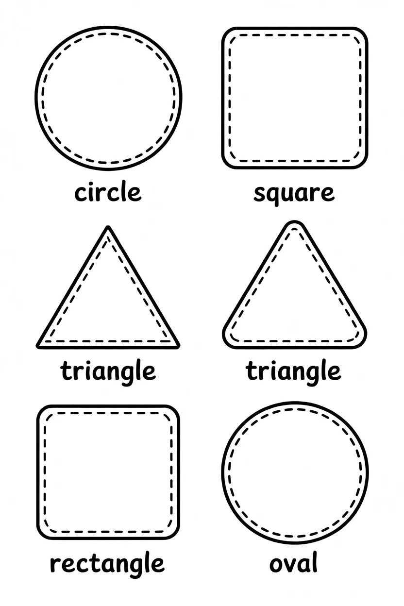 Shapes Design 7 - Shapes Coloring Pages Free Printable for Kids - Learning