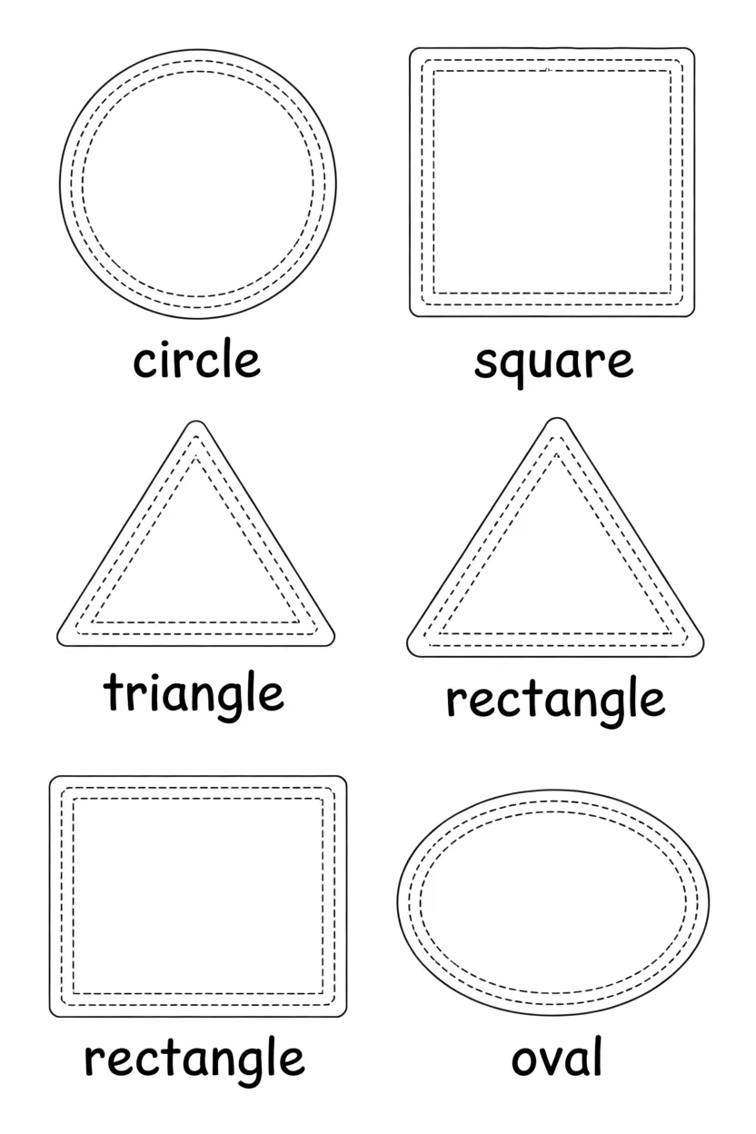 Shapes Design 8 - Shapes Coloring Pages Free Printable for Kids - Learning