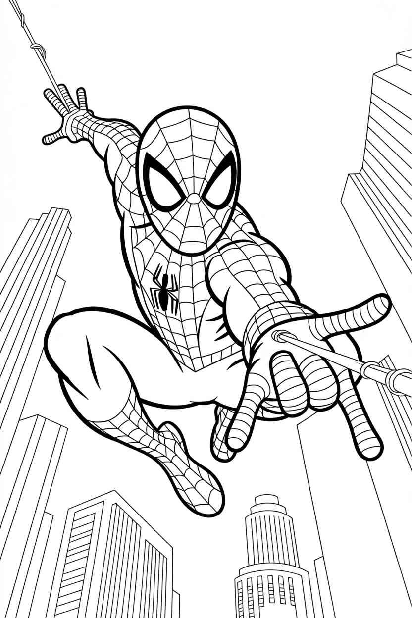 Spider man - Spider Man Coloring Pages Free Printable – 4 Fun Designs for Kids & Adults