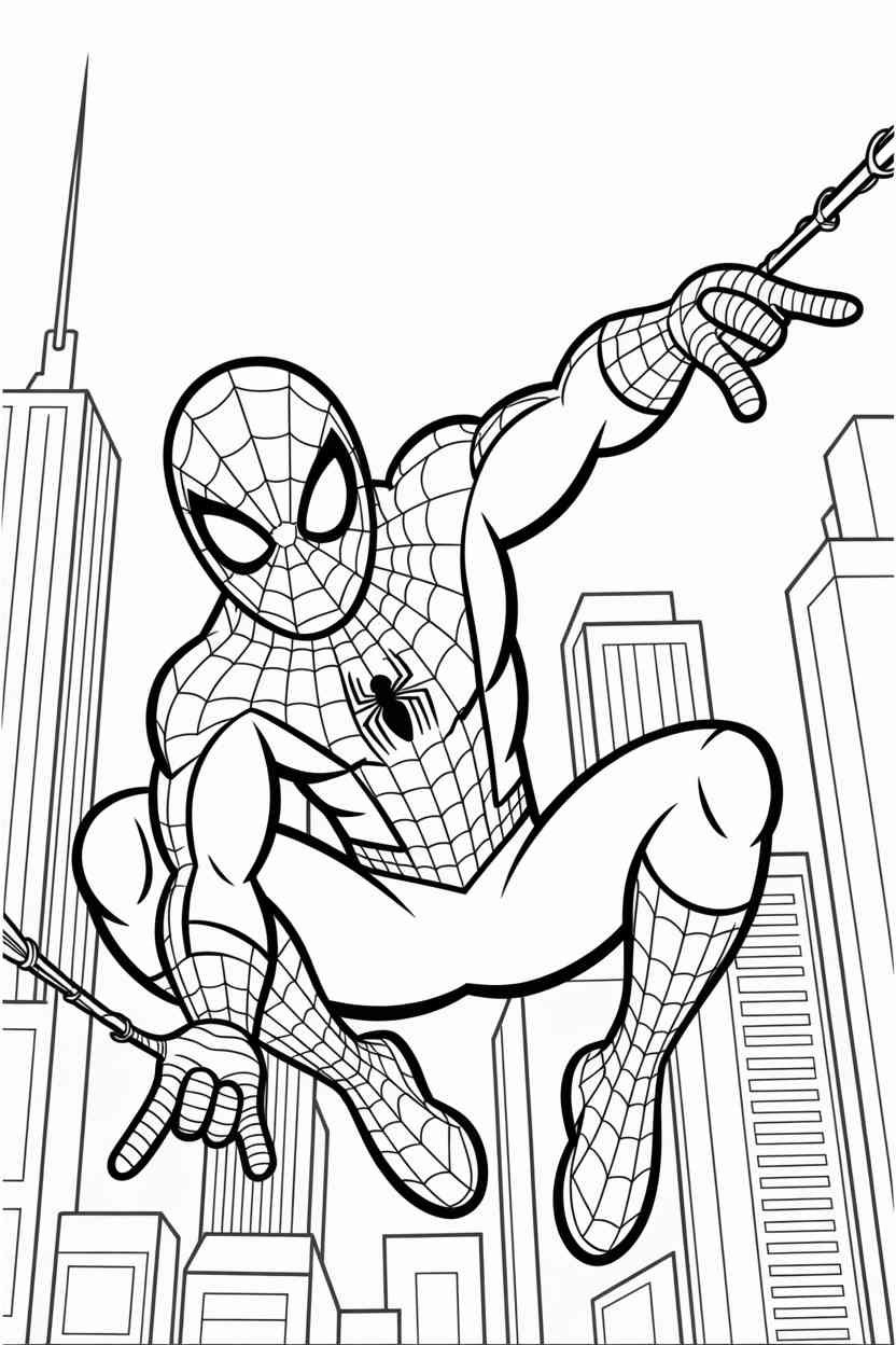 Spider man - Spider Man Coloring Pages Free Printable – 4 Fun Designs for Kids & Adults (3)